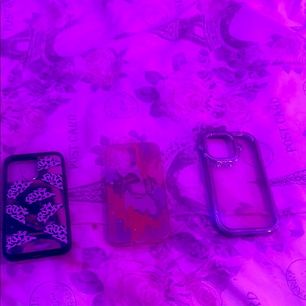 Leopard Print and Clear Phone Case Set